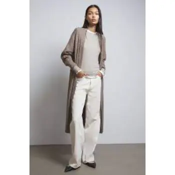 Ladies Beige Long cardigan
